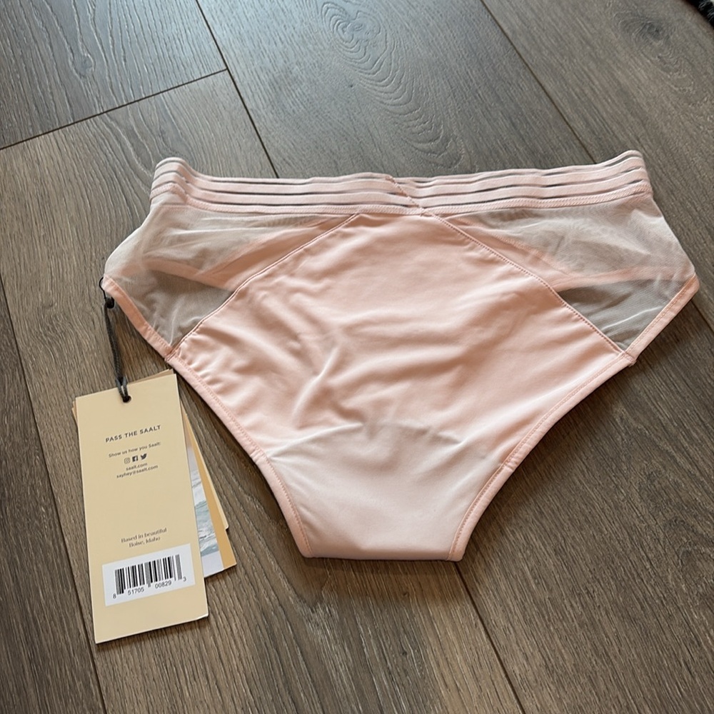 NWT SAALT Wear Period Underwear Hipster Quartz Blush Pink Size Small - Picture 8 of 11